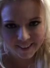 Young blonde talking dirty to camera