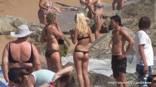 Bikini beach candid video