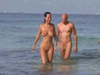2 swingers couples on nude beach