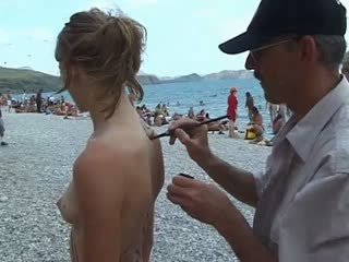 Body painting nudists