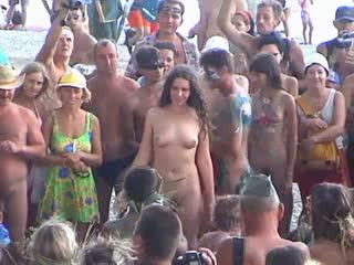 Nudists celebrating event