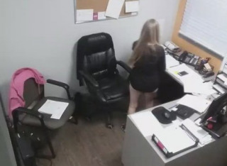 Securitycamera. Masturbating at work