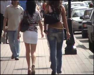 Sexy asses in the street