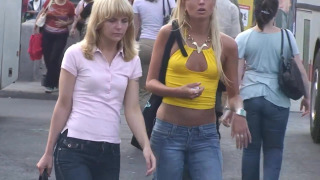 Women in tight jeans